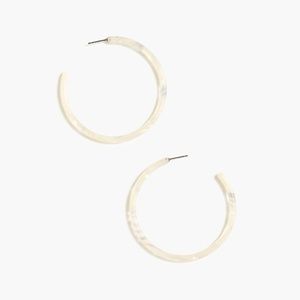 New J.Crew Tortoise Hoop Earrings in Natural